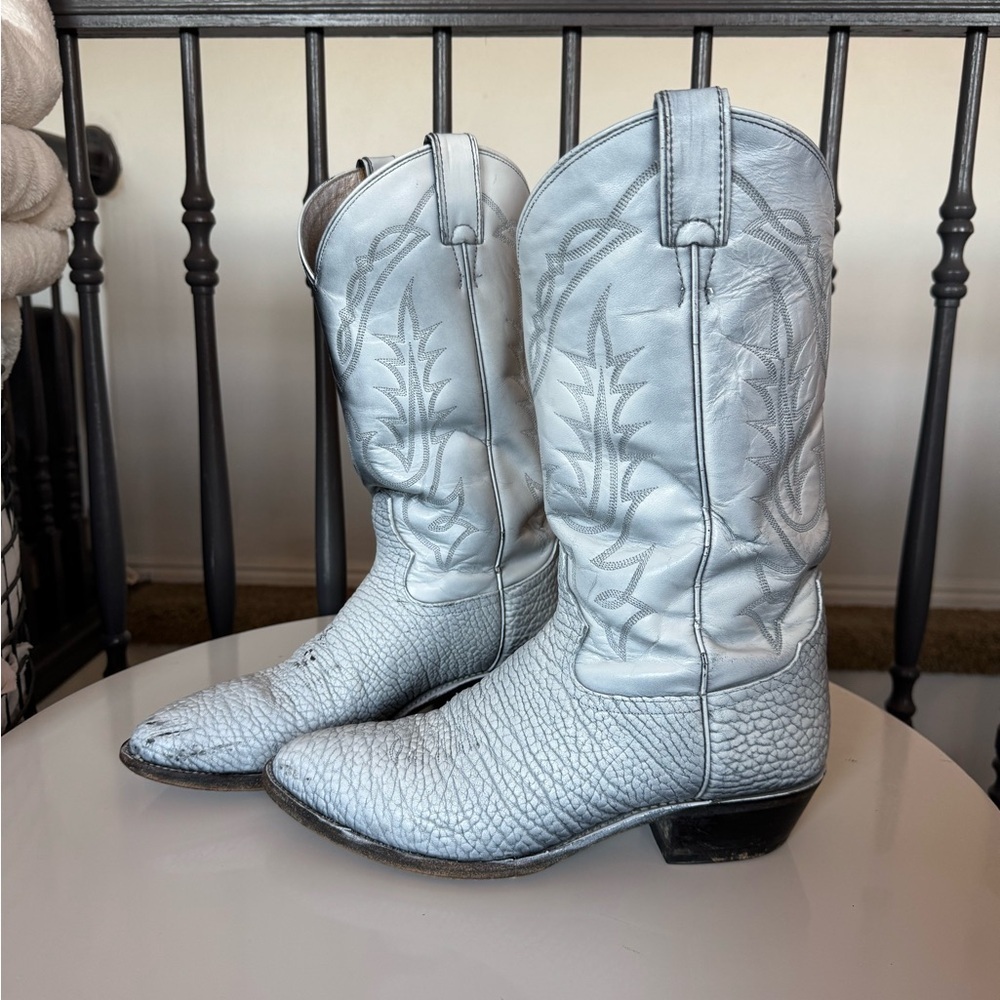 Tony Lama Vintage 1980’s Grey Snakeskin- Men’s Size 10 D